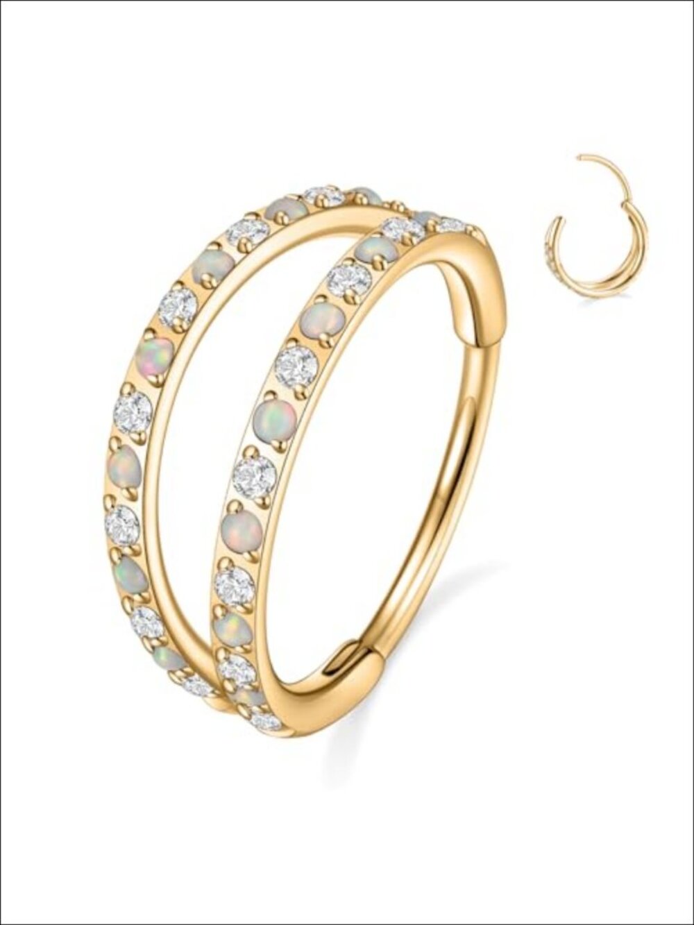 16G Surgical Steel Septum Clicker Hoop Body Piercing Jewelry
